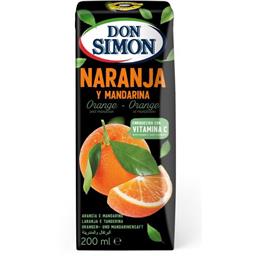 ZUMO DE NARANJA/MANDARINA BRICK 200ML PACK 6