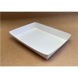 BARQUETA CARTON/PLA 18X13X3 BLANCA